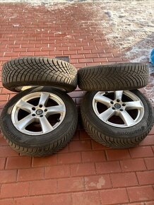 Prodám sadu Alu disků 7Jx16H2 ET48 + zimní pneu 205/60/16 - 2