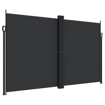 Zatahovací boční markýza černá 200 x 1 000 cm - 2