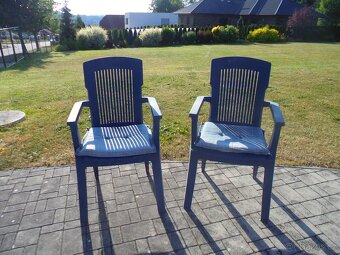 2x židle plast, zahradní - 2