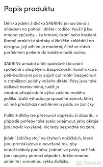 Dětská jídelní židlička - 2