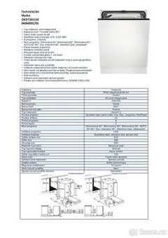 Vestavná myčka nádobí DKDT2651SK - 2