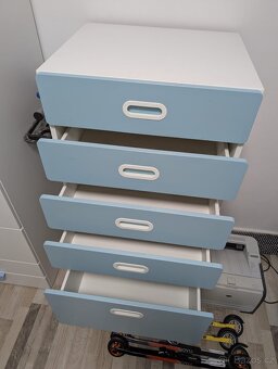 SMÅSTAD / PLATSA Komoda se 6 zásuvkami, bílá/modrá, 60x57x12 - 2