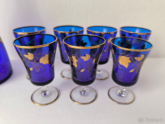 Karafa 0,5 l, 7x skleničky modré - 2