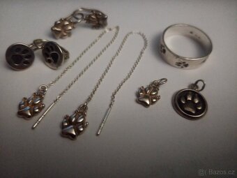 Šperky Psi packy stříbro - 2