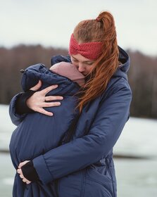 Zimní těhotenská a nosící bunda Jožánek tmavě modrá S/M - 2
