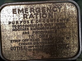 WWII Emergency Ration, plechová krabička na nouzovou dávku - 2