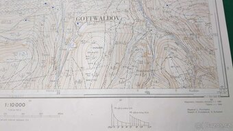 GOTTWALDOV- mapa vrstevnice - 60-tá léta - 2