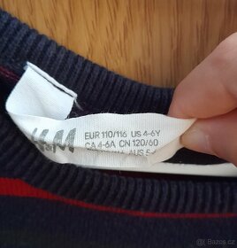 Dívčí svetrové šatičky H&M v.110/116 - 2