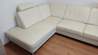 Kožená rohová sedací souprava - 2
