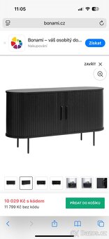 Černá designová komoda - 2