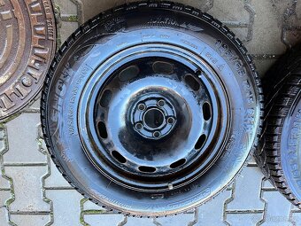 Zimní kola plechové disky 5x100 r15 pneu 195/65r15 - 2