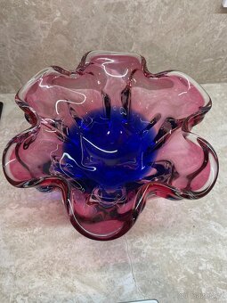 Hutní sklo - mísa Hospodka - 2