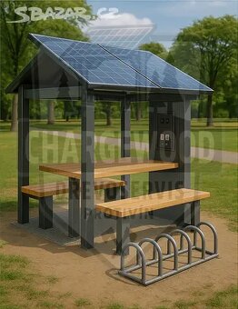 Solární odpočívadlo s nabíjením elektrokol a USB - 2
