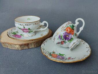 Krásný set porcelánových mokka šálků s podšálkem - 2