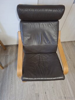 Vintage ikea poang leather armchair - 2