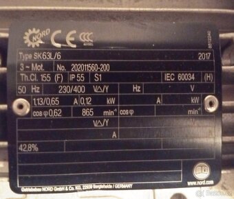 Elektromotor s převodovkou - 2