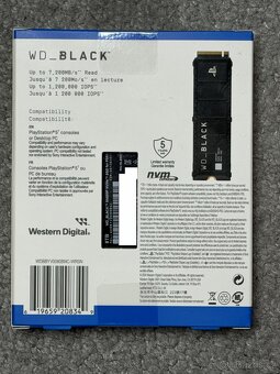 Nové M.2 NVMe SSD 8TB WD Black SN850P Playstation Heatsink - 2
