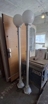 Lampa zahradní bila 195cm - 2