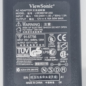 ViewSonic AC adaptér 50W 12V, 4.16 A - 2