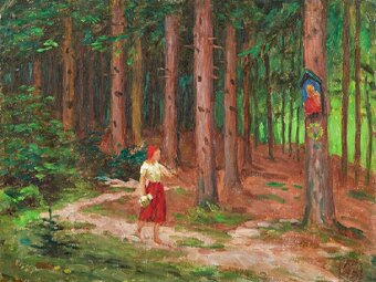 Bedřich Wachsmann ml. - Červená Karkulka - obraz - 2