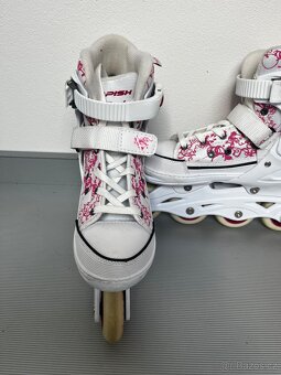 Dětské in-line rostoucí brusle Rebel X white - 2