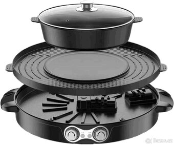 Grilovací pánev Double Pot Grill 44 cm/2200W - nepoužité - 2