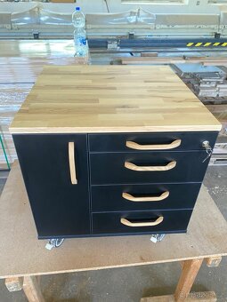 Kancelářský stůl + kontejner - ČERNÁ - 2