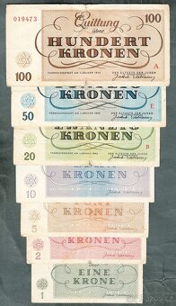 Staré bankovky KOMPLET SESTAVA židovského ghetta TEREZÍN - 2