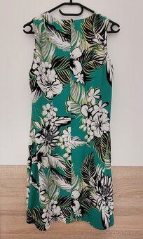 ŠATY ZELENÉ BÍLÉ KVĚTY 38 M - 2