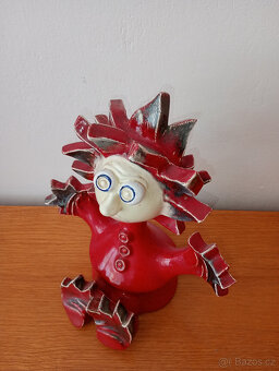 Ohnivý mužíček keramika,design ALEXANDER WALTER - 2