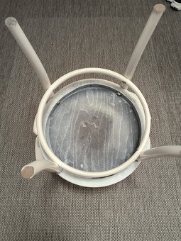 Renovované ohýbané křesílko Fischel – bílé, elegantní - 2