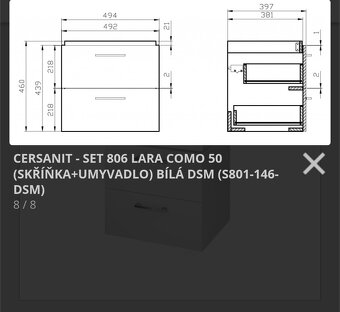 Skříňka s umyvadlem Lara Como 50 - 2