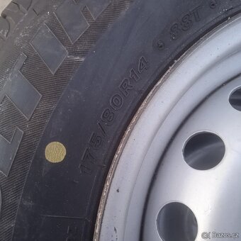 Sada plechových disků 4x100 s letní 175/80/14 - 2