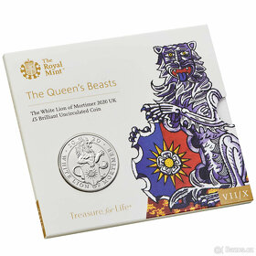The Queen's Beasts The White Lion of Mortimer 2020 UK £5 Bri - 2