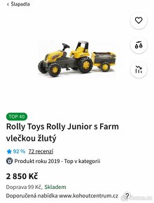 Šlapací traktor junior - 2
