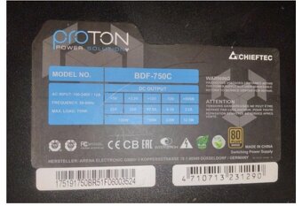 zdroj CHIEFTEC Proton 750W 80+ Bronze - 2