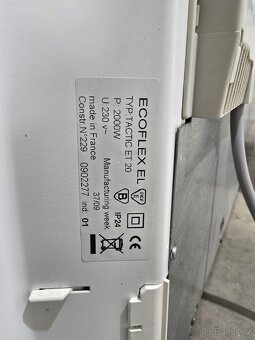 2x elektrický přímotop Ecoflex 2kW - 2