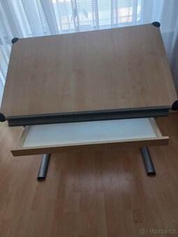Psací stůl nastavitelný s vyklopnou deskou - 2