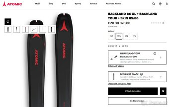 Skialpy Atomic Backland 86 UL + Backland TOUR + SKIN 85/86 - 2