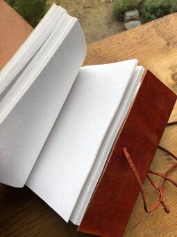 Ruční papír, kůže - zápisník / album - 2
