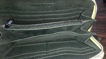 Kožená peněženka citronově žlutá - 2