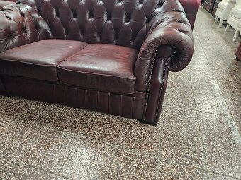 CHESTERFIELD ŠTÝL,KOŽENÁ 3+2+1, - 2