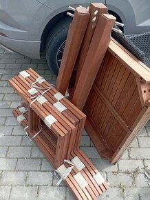 Stůl dřevo teak + 4 x židle PC 16 tis. Kč - 2