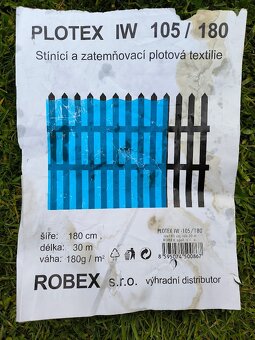 Stínící tkanina na plot PLOTEX, 180 cm x 30 m. - 2