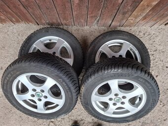 Alu disky Brock Germany R14 + celoroční pneu 185/60 R14 - 2