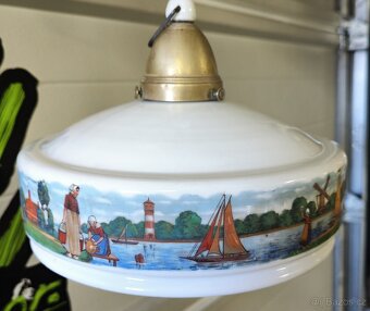 krásný starožitný kompletní stahovací lustr 3 - 2