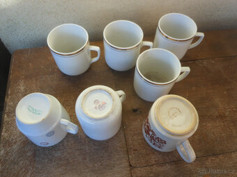 Staré retro hrnky - 7x - 2