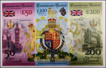 Elizabeth II. polymer unc - série 3 kusů - 2