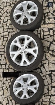Krásná alu kola Mazda s pneu letní 7mm 205/50/17 - 2