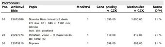 Doornite Basic Interiérové dveře 2/3 sklo, 90 L - 2